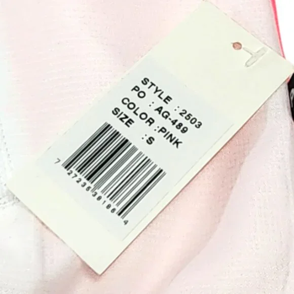 PENNANT-Woman's Sportswear-Jacket-SIZE SMALL-Quarter Zip-Hoodie-Pink-White-NWT - Picture 12 of 14